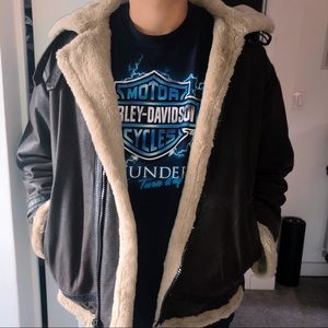 Vintage Military B3 Shearling Bomber Jacket
